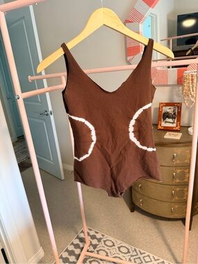 Sola Onesie—Brown Tie-Dye Women's Bodysuit